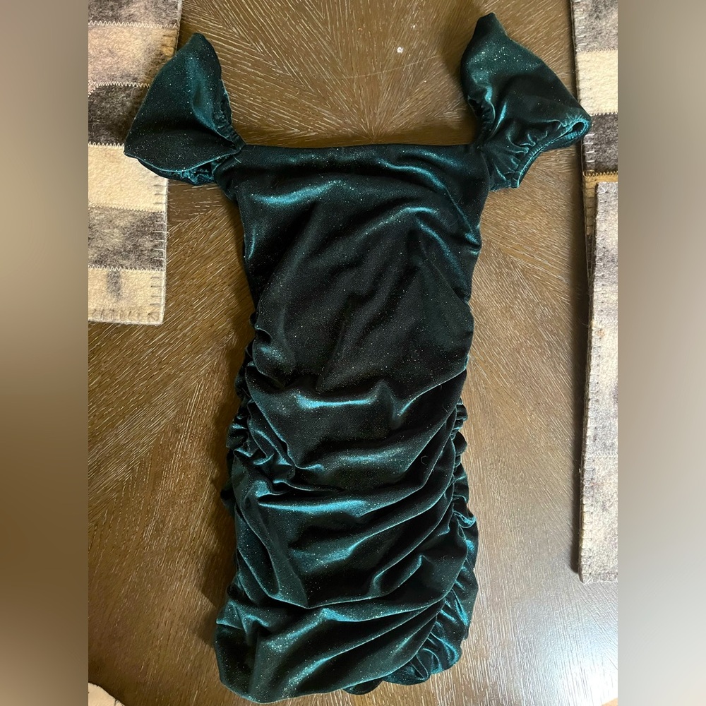 Green Lucy in the sky mini dress